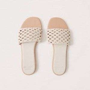 Abercrombie A&F Woven Slide Sandals